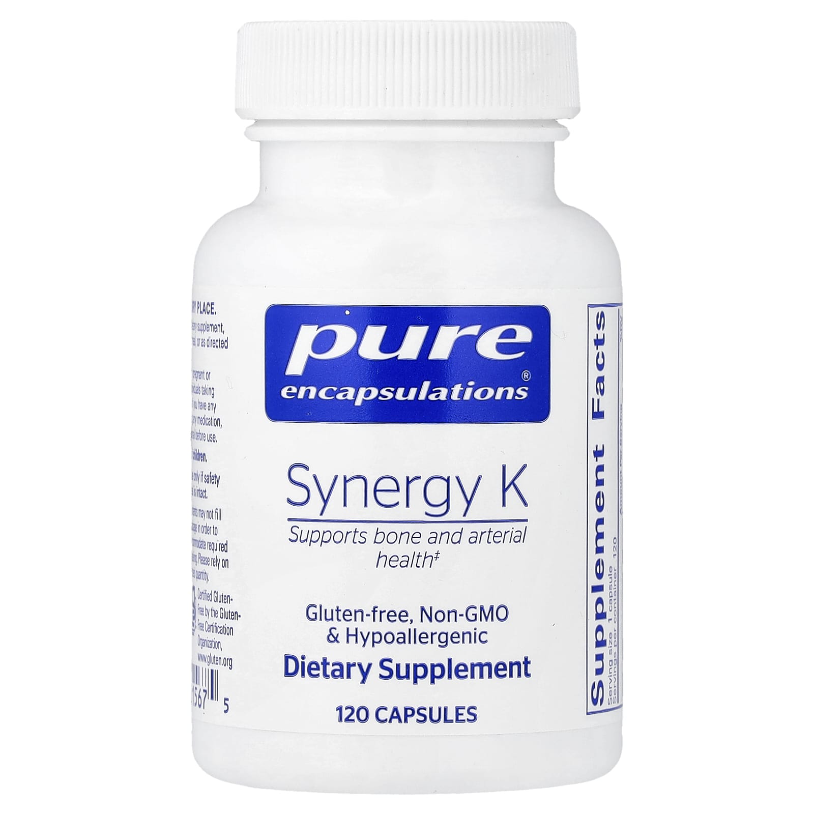 Pure Encapsulations, Synergy K, 120 Capsules UPC 766298015675 | Hilife Vitamins